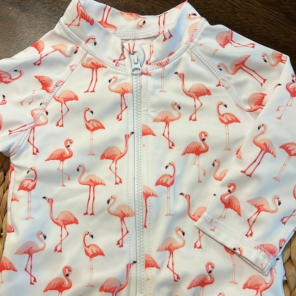 Janie and Jack flamingo swimsuit - Picture 2 of 4